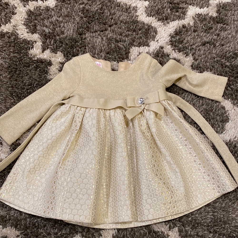 Bonnie Baby 3-6month Gold Dress